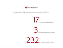 Tablet Screenshot of hierwohnen.ch